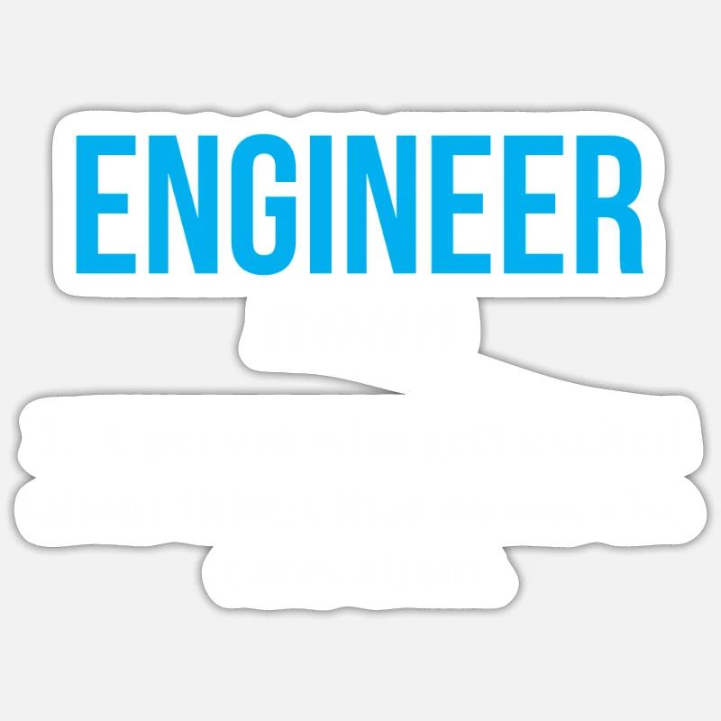 Regali per ingegneri ingegneri laureati - Sticker formato S (10 x 10 cm) - bianco opaco