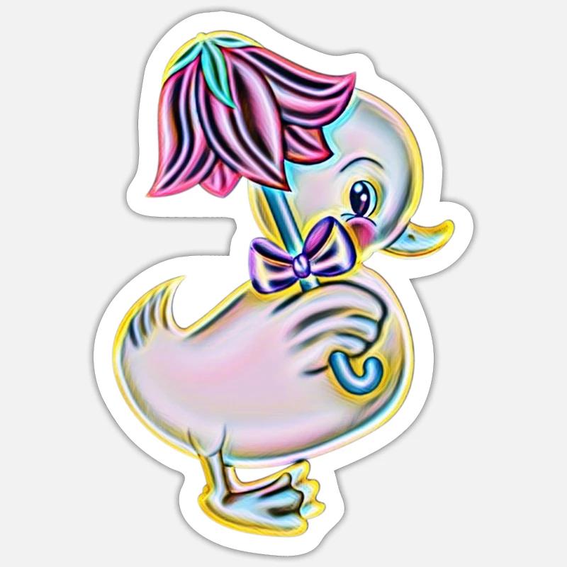 duck - Sticker size S (10 x 10 cm) - white matte
