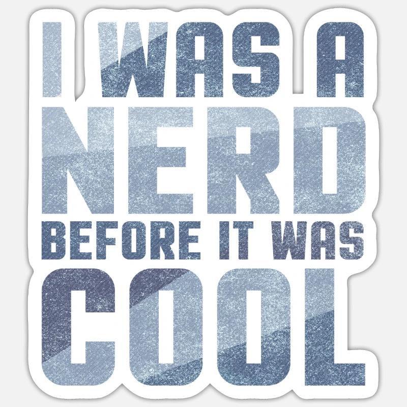 Nerd - Sticker Größe S (10 x 10 cm) - Mattweiß