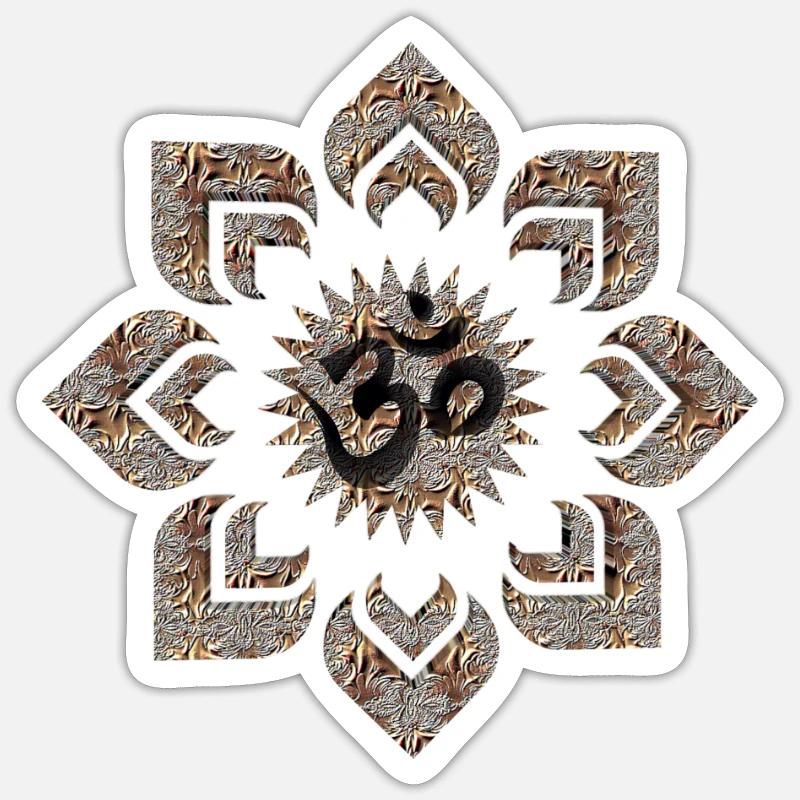 mandala om Sticker size S (10 x 10 cm)