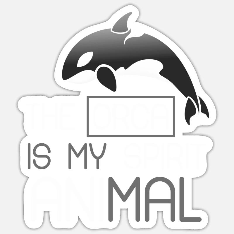 Orca - Sticker Größe S (10 x 10 cm) - Mattweiß