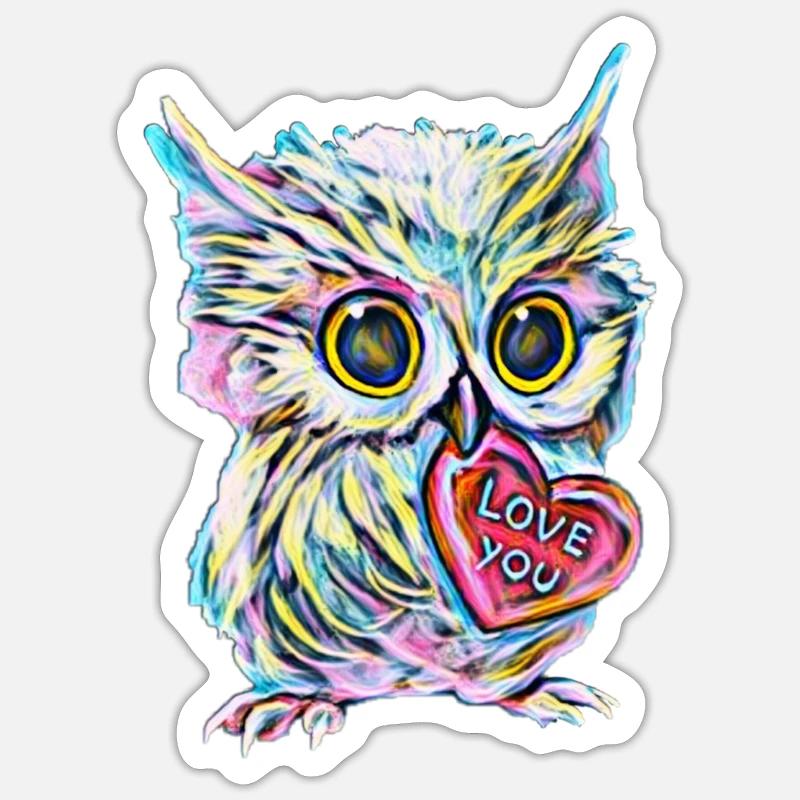 Eule Sticker Größe S (10 x 10 cm)