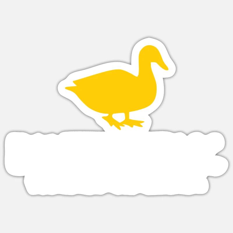 Duck rubber duck breeding ducks - Sticker size S (10 x 10 cm) - white matte