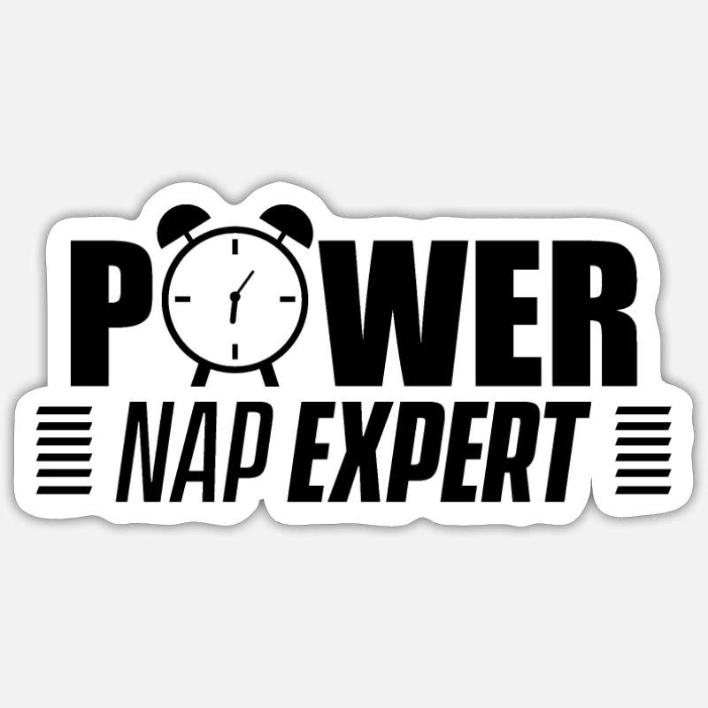 Power Napping Nickerchen Experte Sticker Größe S (10 x 10 cm)