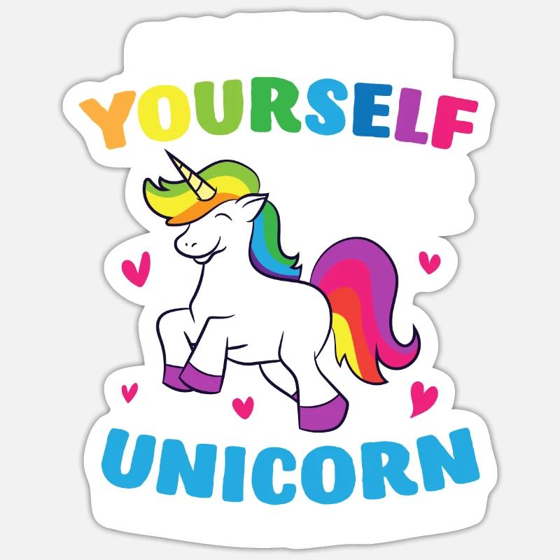 Einhorn Mädchen Geschenk Sei Immer Ein Einhorn Sticker Größe S (10 x 10 cm)