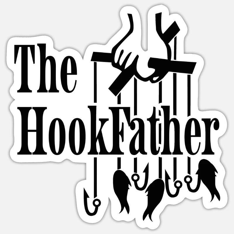 Fish hook funny saying - Sticker size S (10 x 10 cm) - white matte