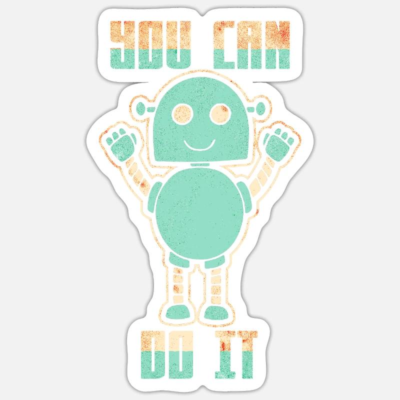 Robots robotics science future - Sticker size S (10 x 10 cm) - white matte
