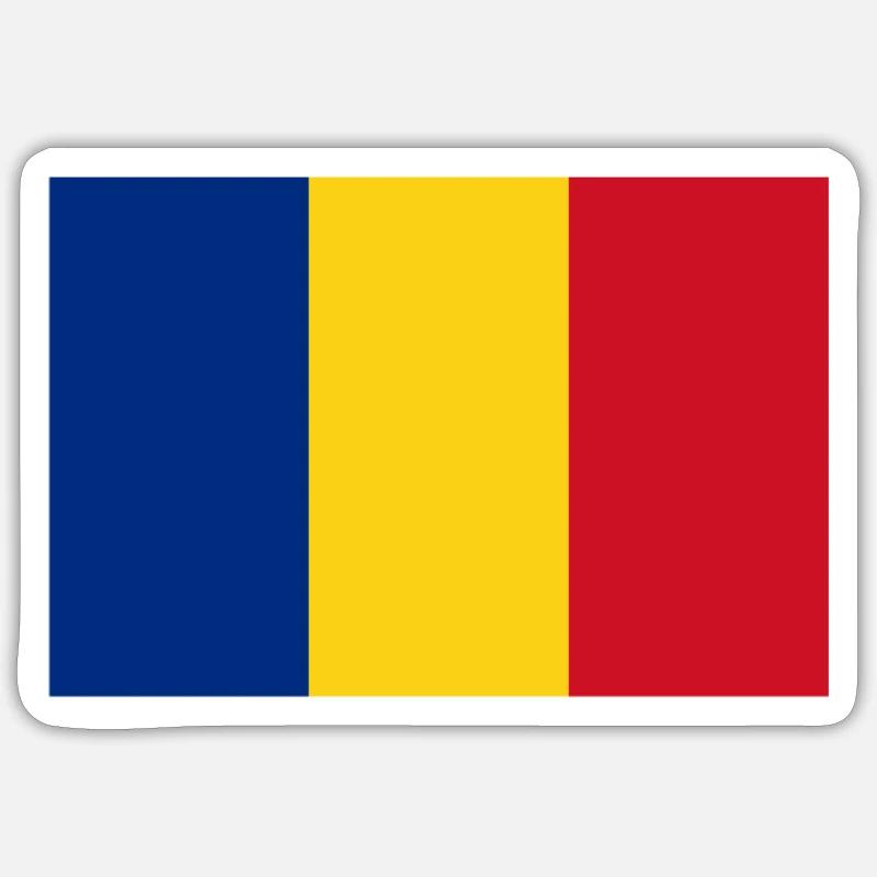 Roumanie drapeau roumain drapeau Sticker taille S (10 x 10 cm)