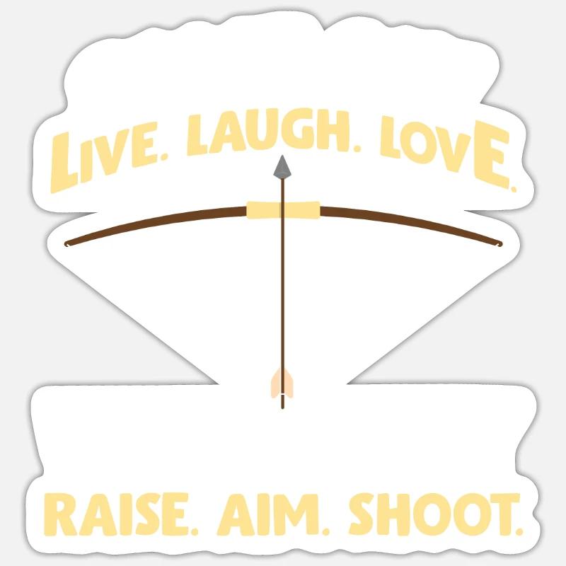 Funny archer target archery - Sticker size S (10 x 10 cm) - white matte