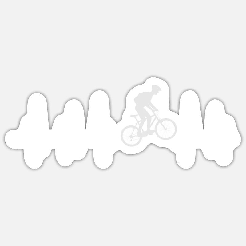 Vélo VTT VTT - Sticker taille S (10 x 10 cm) - blanc mat