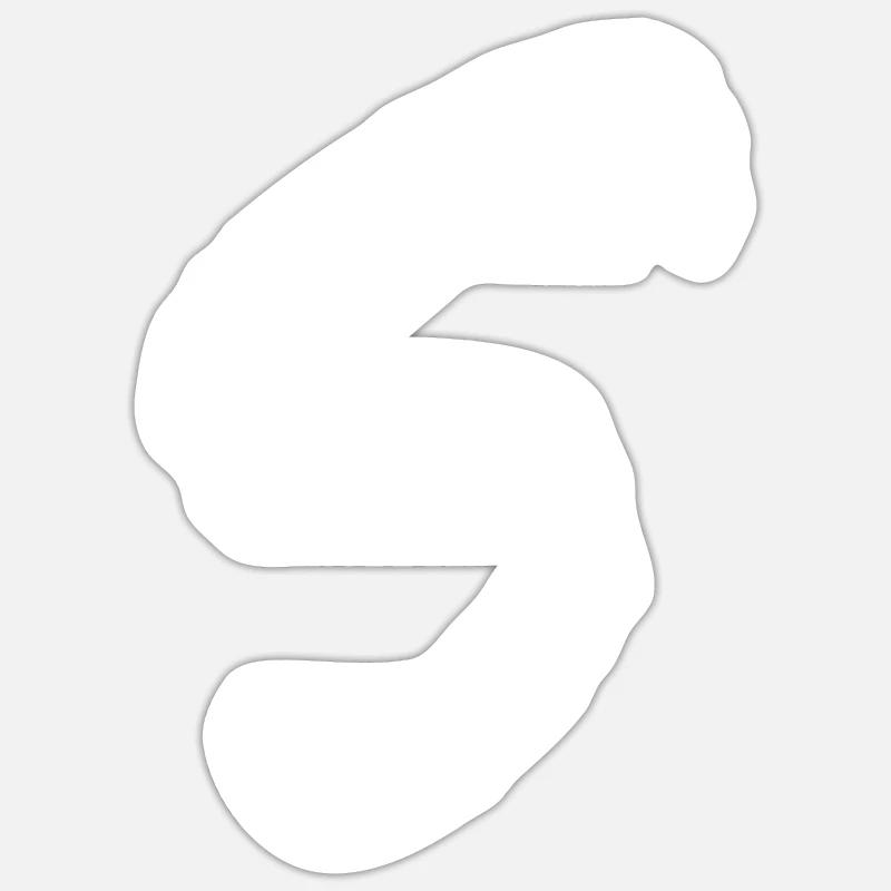 Santos S - Sticker taille S (10 x 10 cm) - blanc mat