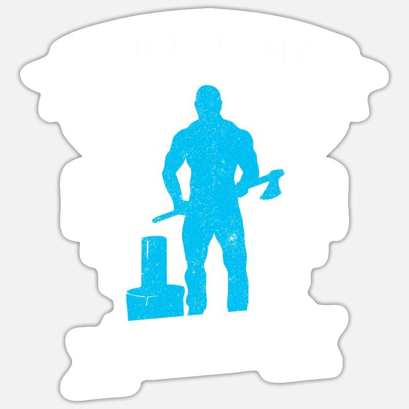 bûcheron Sticker taille S (10 x 10 cm)