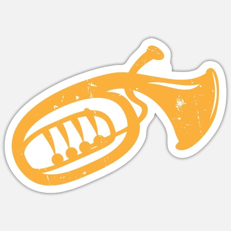 Tenor horn Sticker size S (10 x 10 cm)