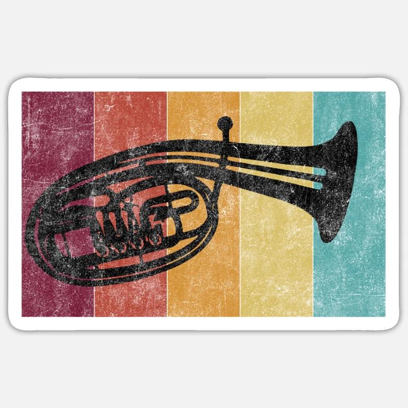 Tenor horn Sticker size S (10 x 10 cm)