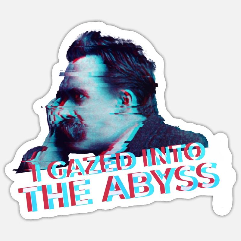 Nietzsche Abyss Humanities philosopher Sticker size S (10 x 10 cm)