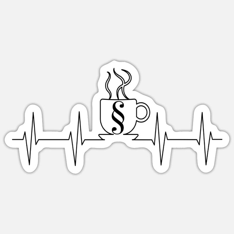 Café avocat Paragraphe Avocat - Sticker taille S (10 x 10 cm) - blanc mat