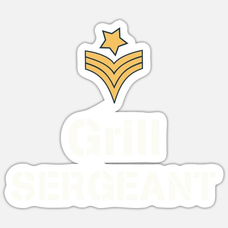 Grill Sergeant Sticker Größe S (10 x 10 cm)