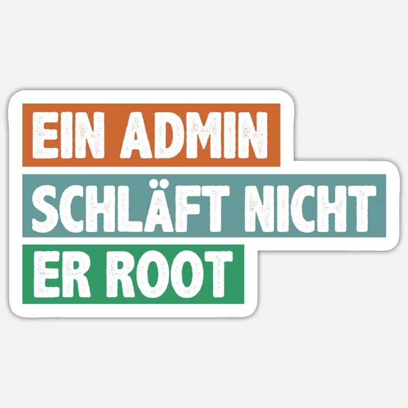 Admin Informatiker Informatik Administrator Sticker Größe S (10 x 10 cm)