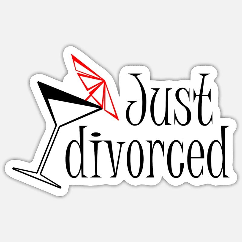 Scheidung - Just divorced Sticker Größe S (10 x 10 cm)