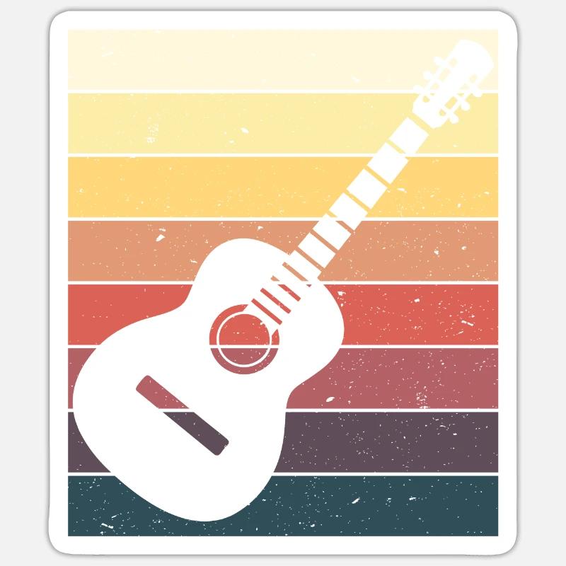 Guitar player Acoustic guitar gift Sticker size S (10 x 10 cm)