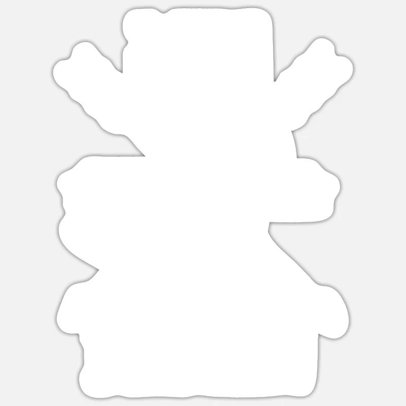 Line Dance - Sticker taille S (10 x 10 cm) - blanc mat