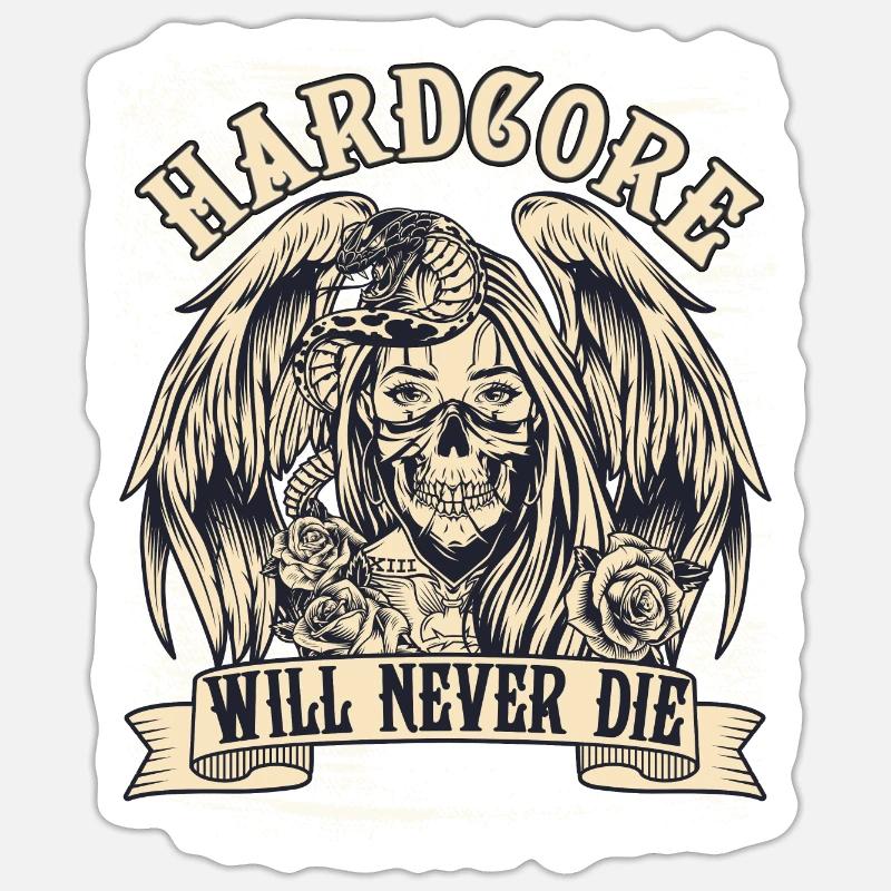 HARD CORE WILL NEVER DIE Sticker size S (10 x 10 cm)