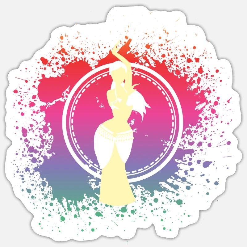 Conception de danse du ventre Sticker taille S (10 x 10 cm)