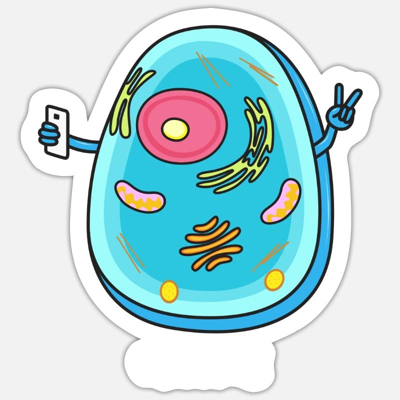 Cellfie - Sticker Größe S (10 x 10 cm) - Mattweiß