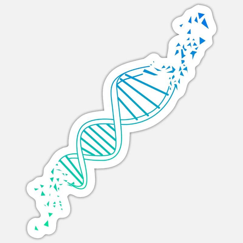 ADN double hélice Sticker taille S (10 x 10 cm)