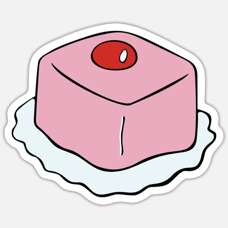Punschkrapfen Autriche Vienne Oida - Sticker taille S (10 x 10 cm) - blanc mat