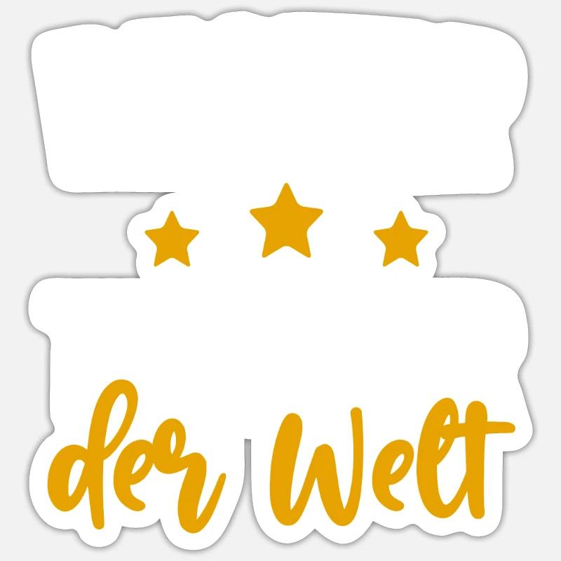 Bester Trainer der Welt Geschenkidee - Sticker Größe S (10 x 10 cm) - Mattweiß