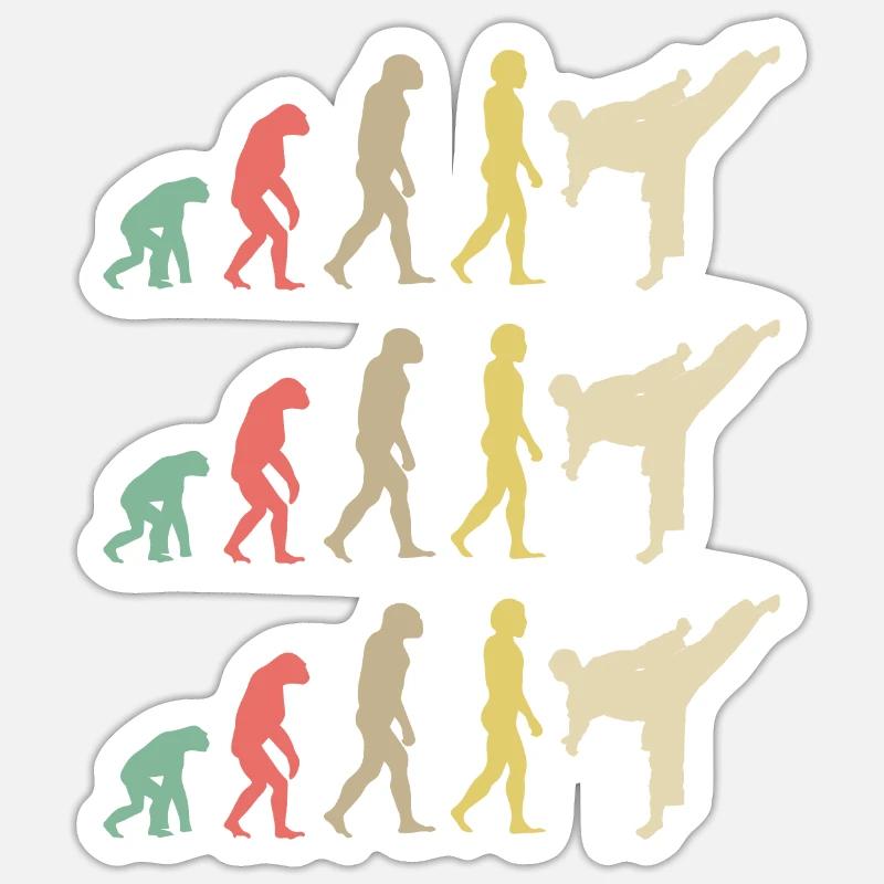 Karate Evolution - Taekwondo Sticker Größe S (10 x 10 cm)