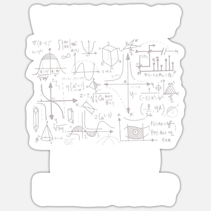 Mathematician math student gift Sticker size S (10 x 10 cm)