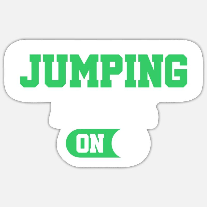 Trampolin - Sticker Größe S (10 x 10 cm) - Mattweiß