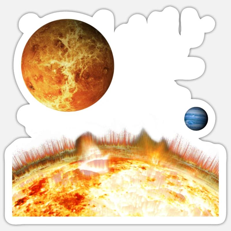space - Sticker size S (10 x 10 cm) - white matte