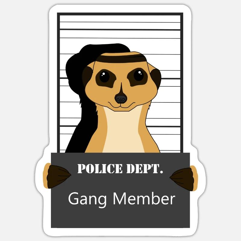 Erdmännchen, Erdmännchen Mungo, Erdmännchen relax Sticker taille S (10 x 10 cm)