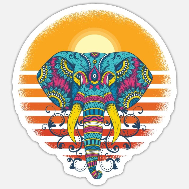 Elephant Elephant Design - Sticker size S (10 x 10 cm) - white matte