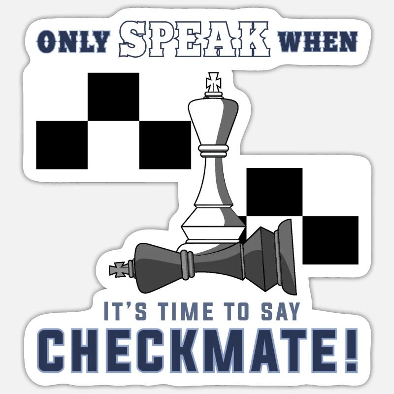 Échecs, échecs et mat, pions d'échecs Sticker taille S (10 x 10 cm)