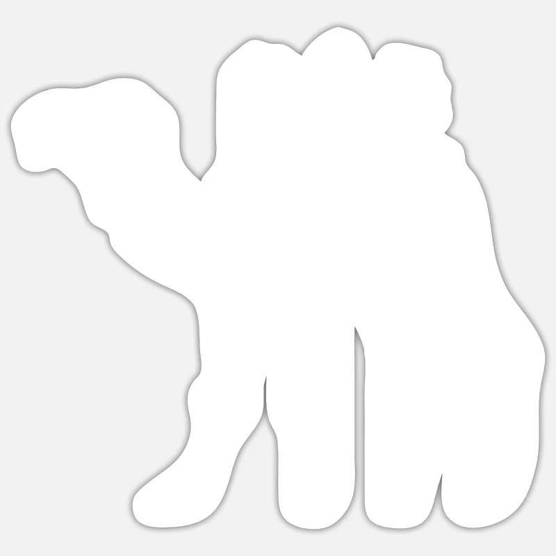 camel - Sticker size S (10 x 10 cm) - white matte
