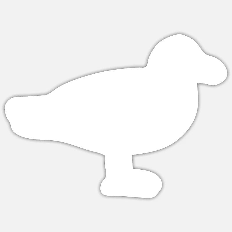 Möwe - Sticker Größe S (10 x 10 cm) - Mattweiß