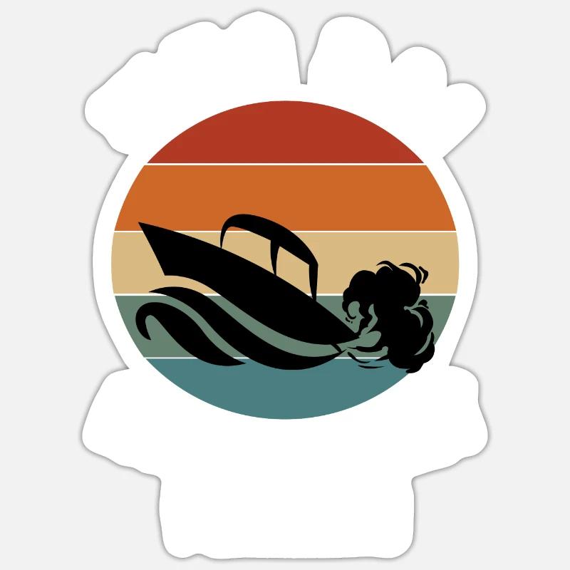 Bootsführerschein Bestanden Weg Da! Geschenke Kapi - Sticker Größe S (10 x 10 cm) - Mattweiß