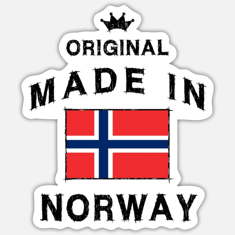 Drapeau norvégien drapeau drapeau Sticker taille S (10 x 10 cm)