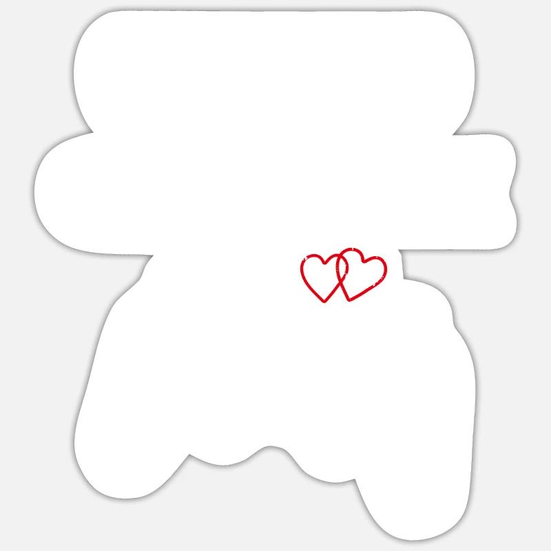 Vintage Level 2 Complete 2nd Wedding Anniversary C - Sticker size S (10 x 10 cm) - white matte