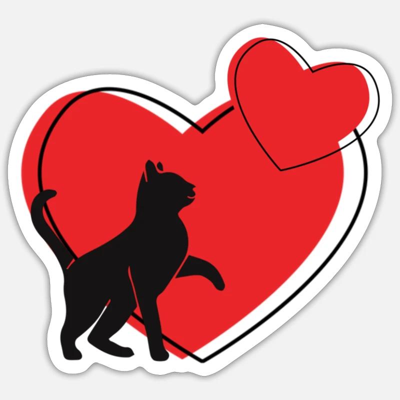 chat Sticker taille S (10 x 10 cm)