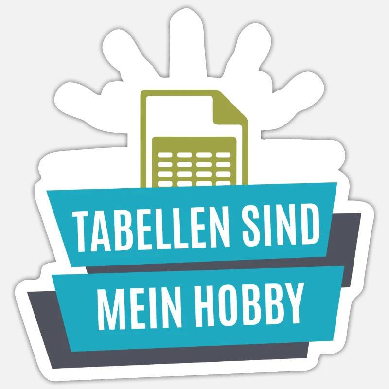 Tabelle - Buchhalter - Sticker Größe S (10 x 10 cm) - Mattweiß
