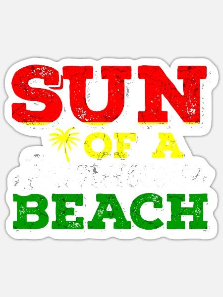 Jamaika Karibik Urlaub Jamaica Rasta Reagge - Sticker Größe S (10 x 10 cm) - Mattweiß