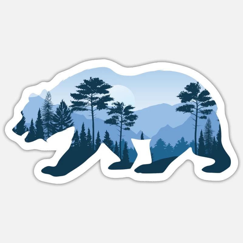 Bears design - Sticker size S (10 x 10 cm) - white matte