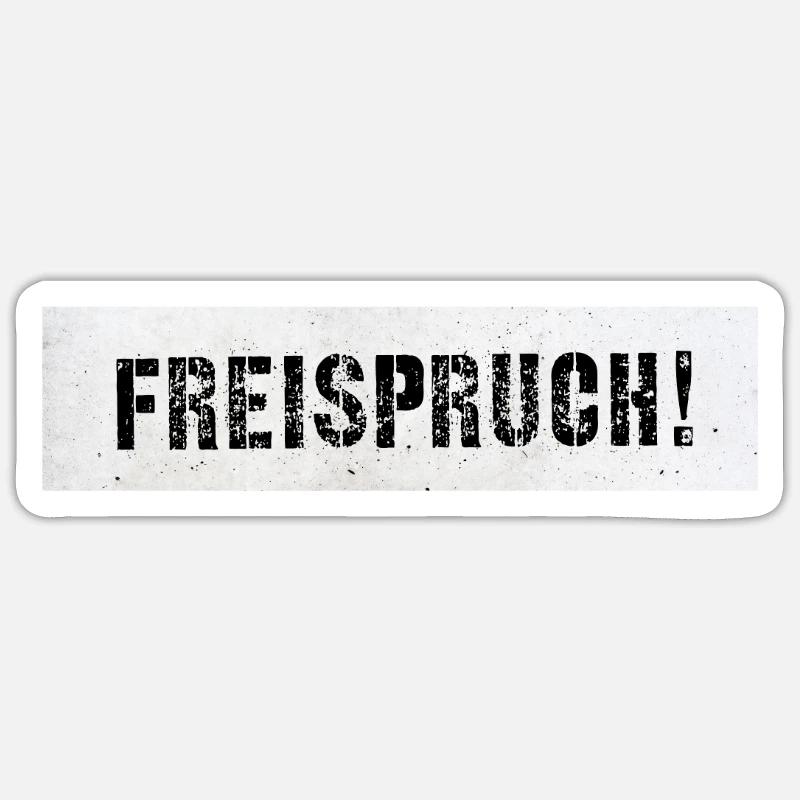 Freispruch! Fun T-shirt Gericht unschuldig Spaß Sticker Größe S (10 x 10 cm)