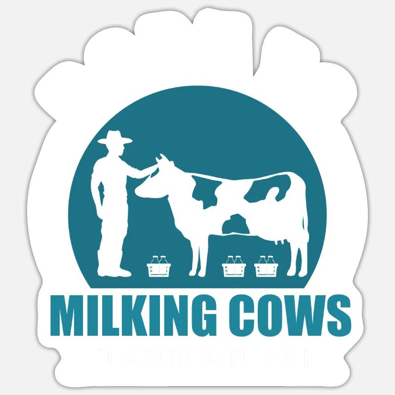 vache - Sticker taille S (10 x 10 cm) - blanc mat