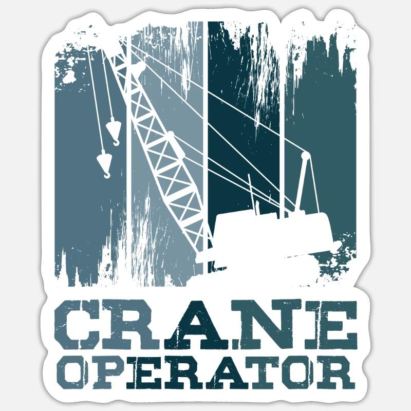 Crane operator Sticker size S (10 x 10 cm)